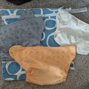 3 Flip One-Size Cloth Diaper Covers & 1 Planetwise Wet Bag